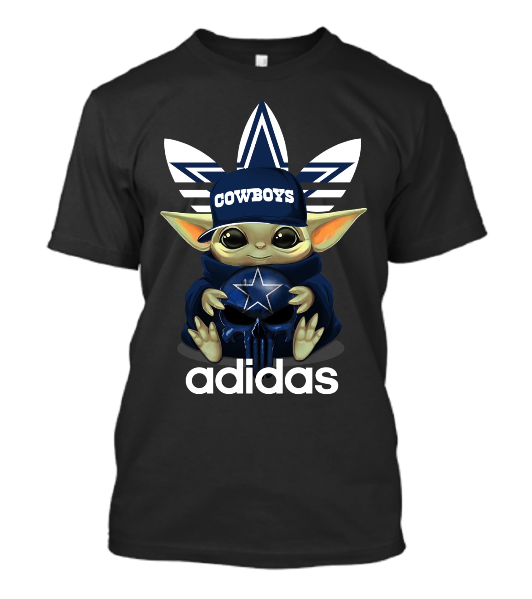 Yoda Cowboys Dallas Logo Star Wars Fan Merchandise T-Shirt