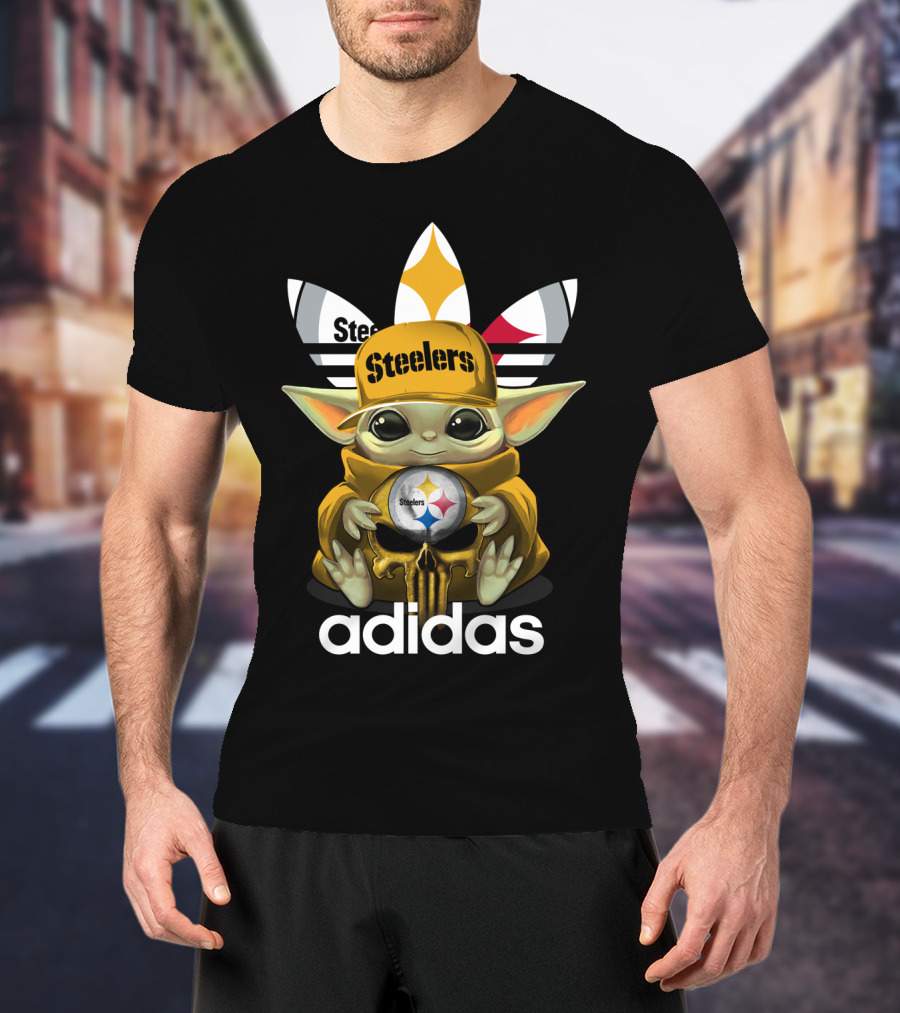 Baby Yoda Steelers Star Wars Pittsburgh Football T-Shirt