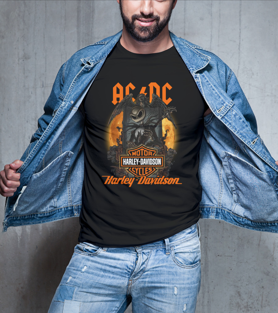 Acdc Harley Davidson Motor Cycles 1212 T-Shirt