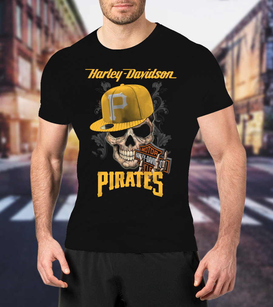 Harley Davidson Skull Cap Harley Davidson Motor Pirates T-Shirt