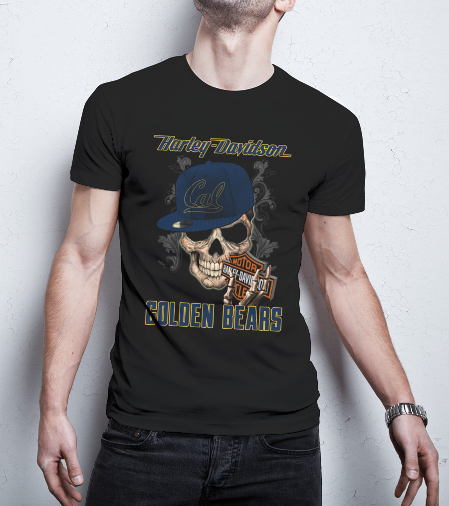 Harley Davidson Cal Skull Golden Bears T-Shirt