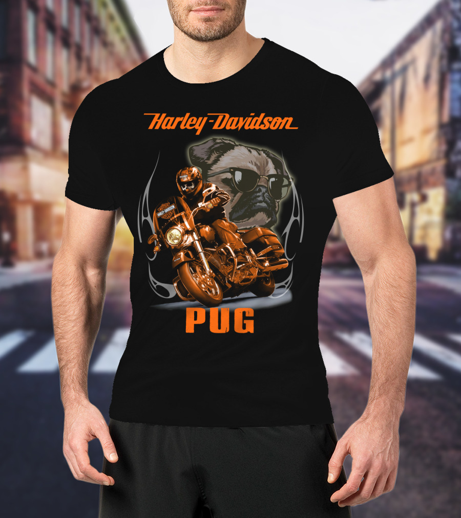 Harley Davidson Pug T-Shirt
