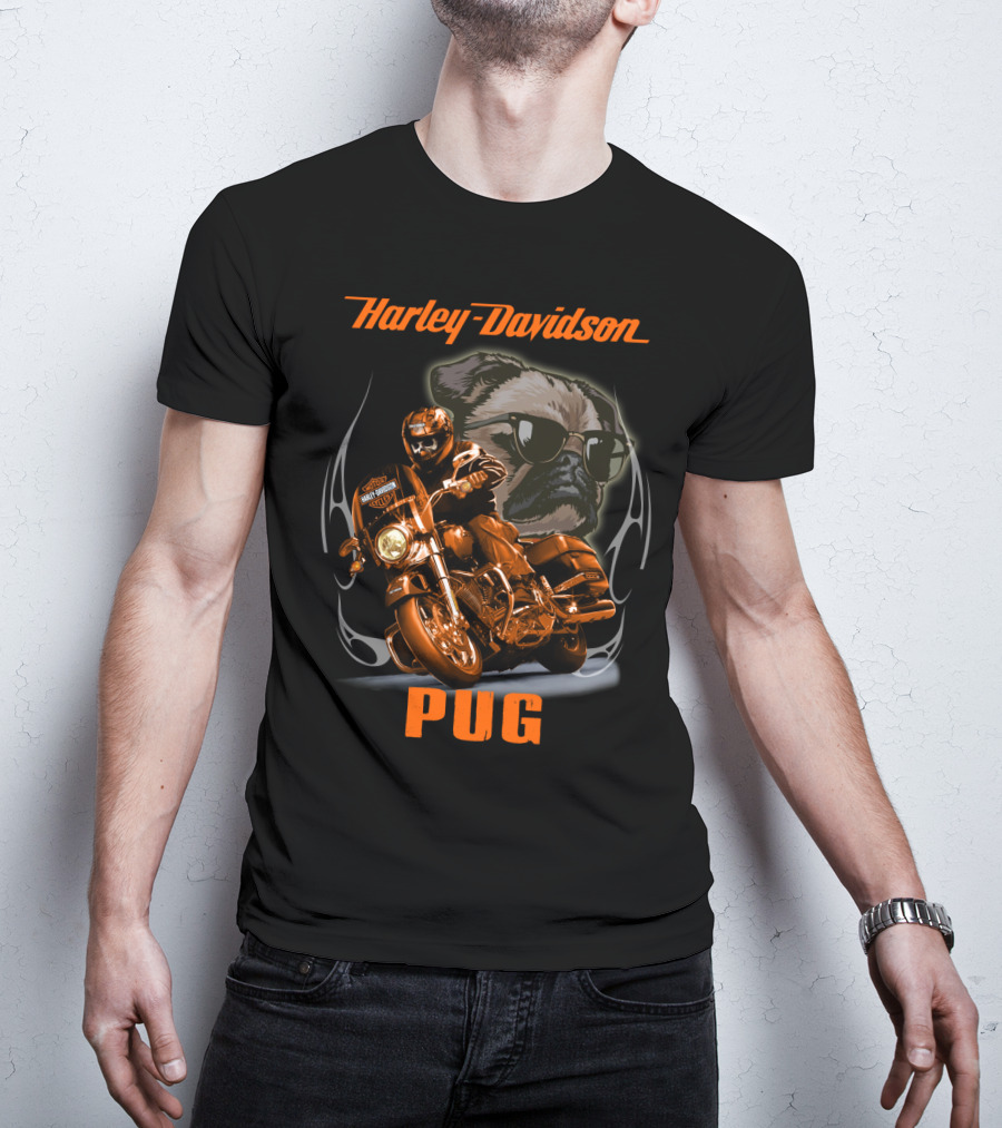 Harley Davidson Pug T-Shirt