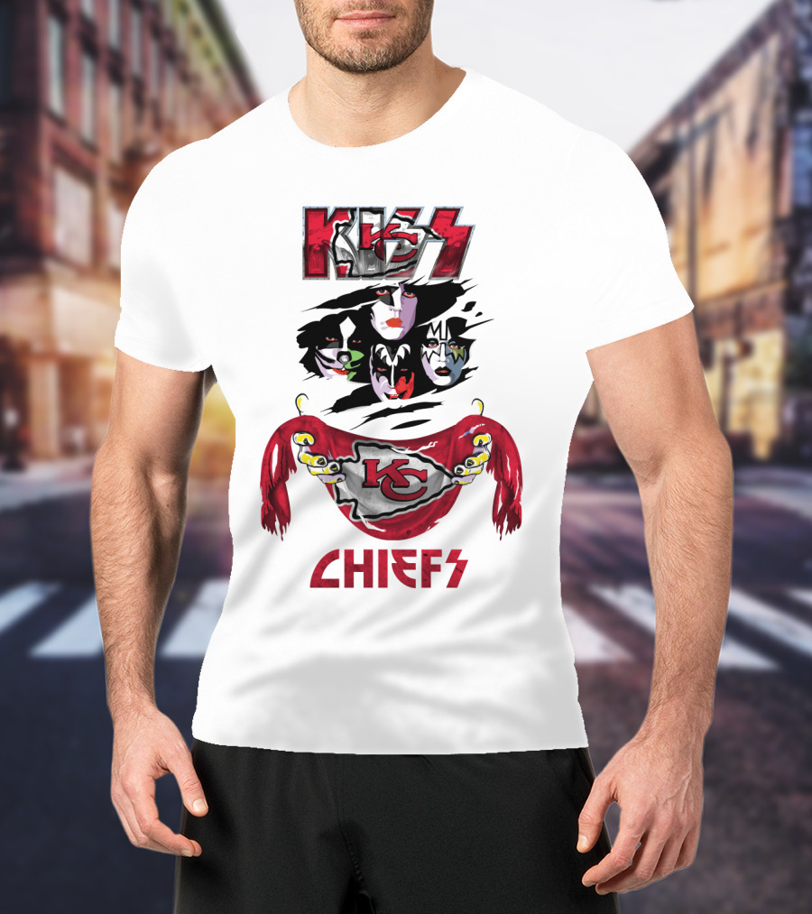 KISS Kansas City Chiefs NFL Band T-Shirt