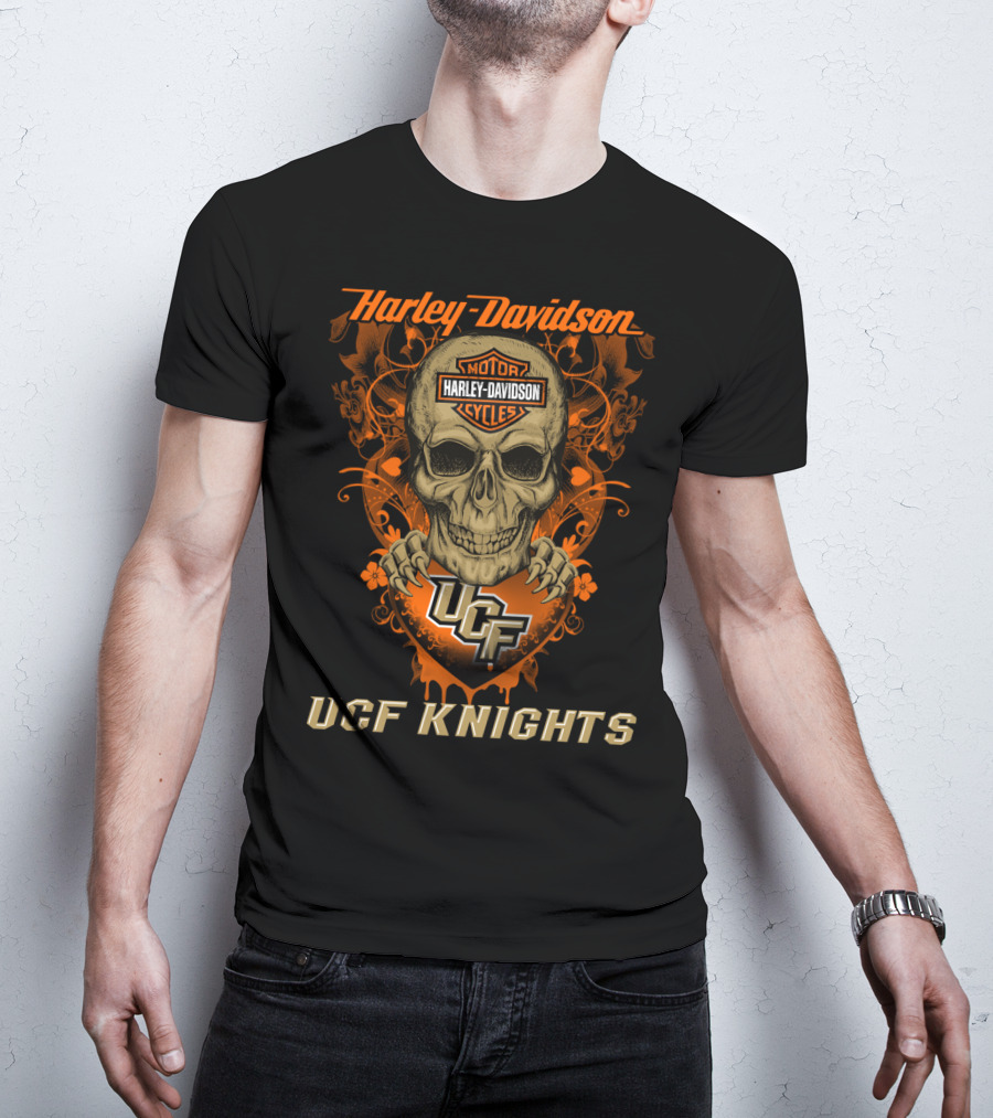 Harley Davidson Ucf Knights Skull T-Shirt
