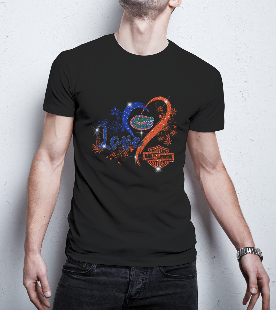 Love Florida Gators Harley Davidson Motorcycles T-Shirt