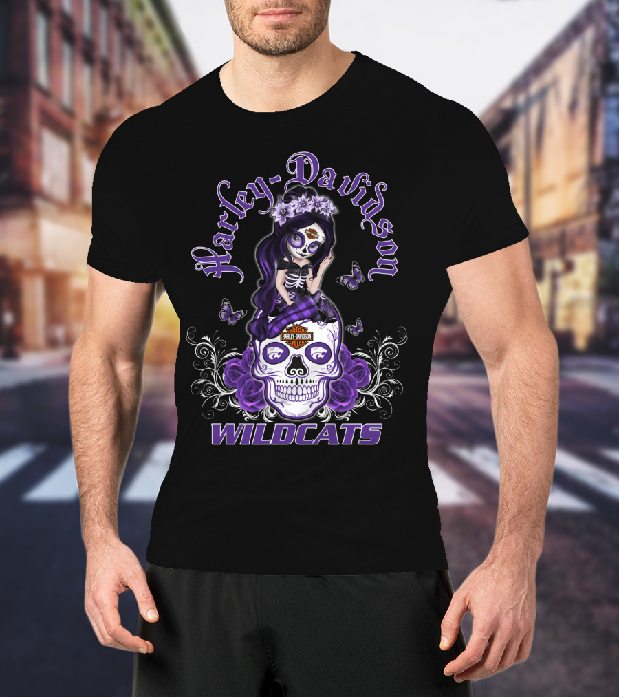 Harley Davidson Hl Girl Kansas State Wildcats T-Shirt