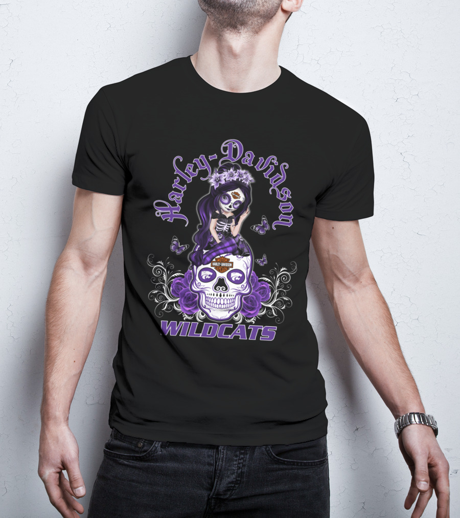 Harley Davidson Hl Girl Kansas State Wildcats T-Shirt