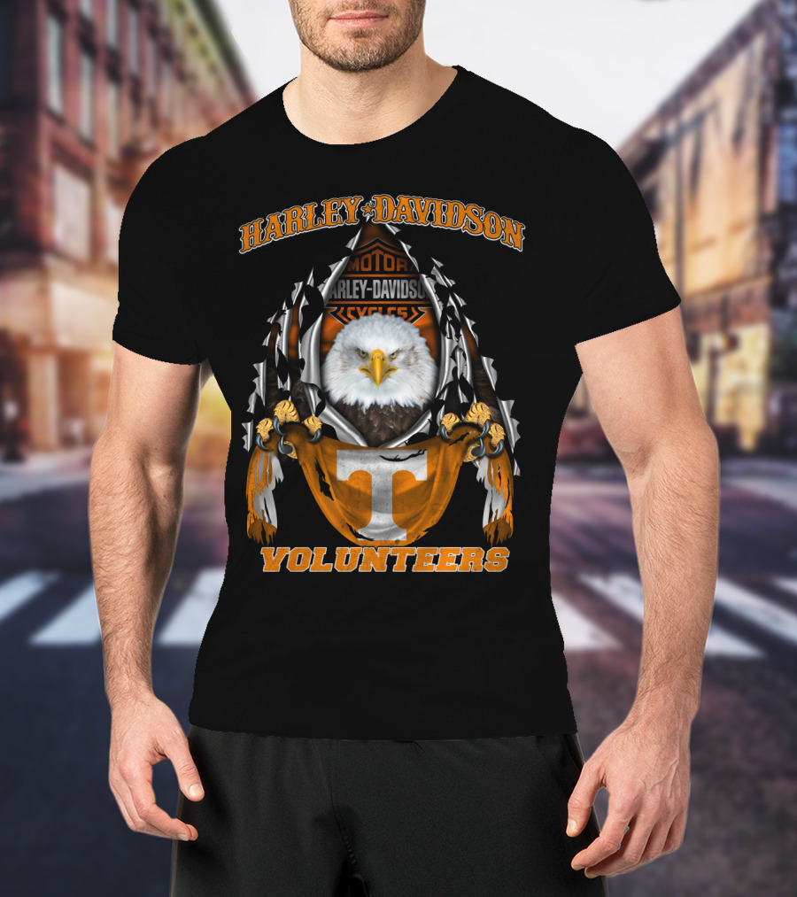 Harley Davidson Volunteers Tennessee Eagles Ncaa 3003 T-Shirt