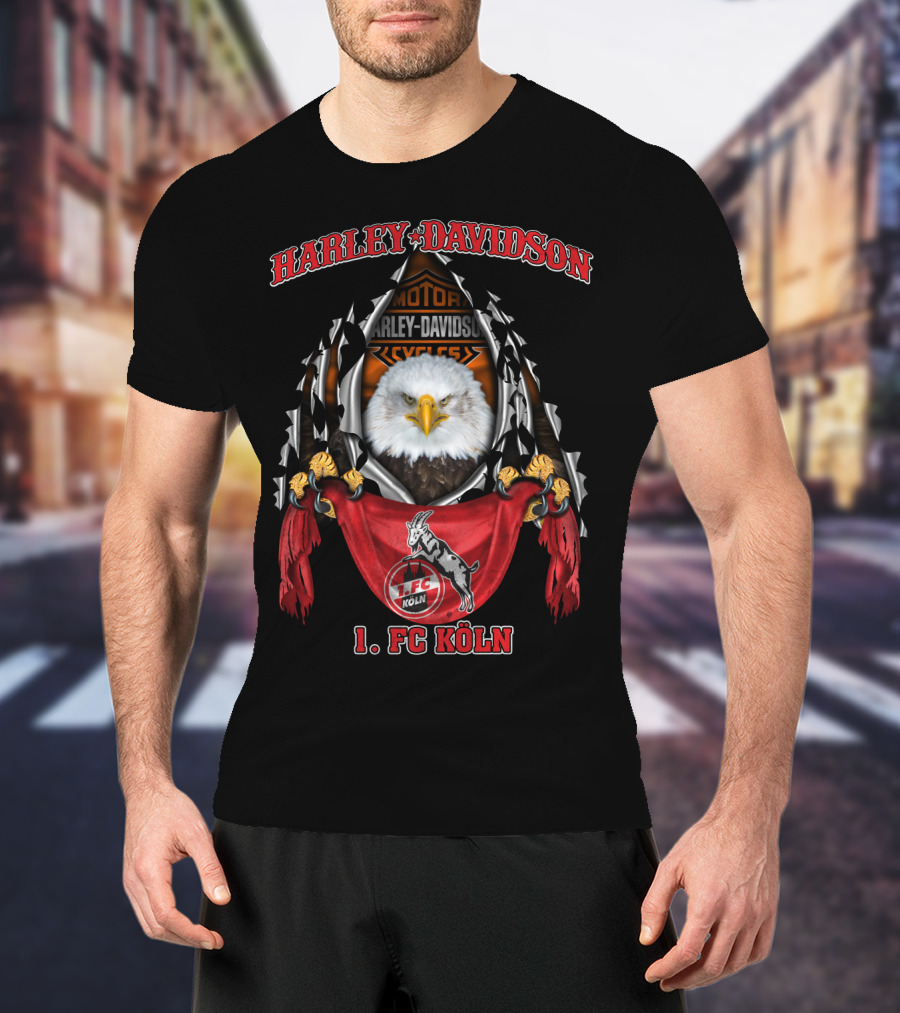 Harley Davidson 1. Fc Köln Motor Cycles Eagle T-Shirt