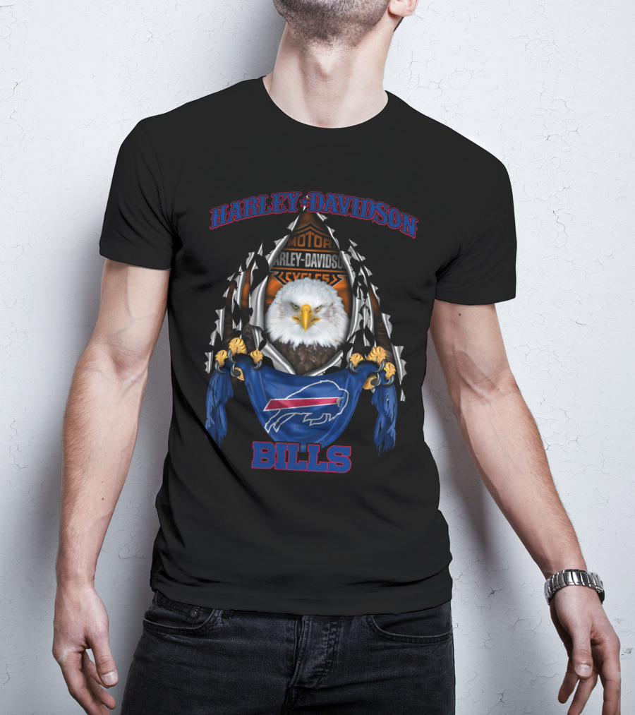 Harley Davidson Motorcycles Bills Buffalo Bills T-Shirt