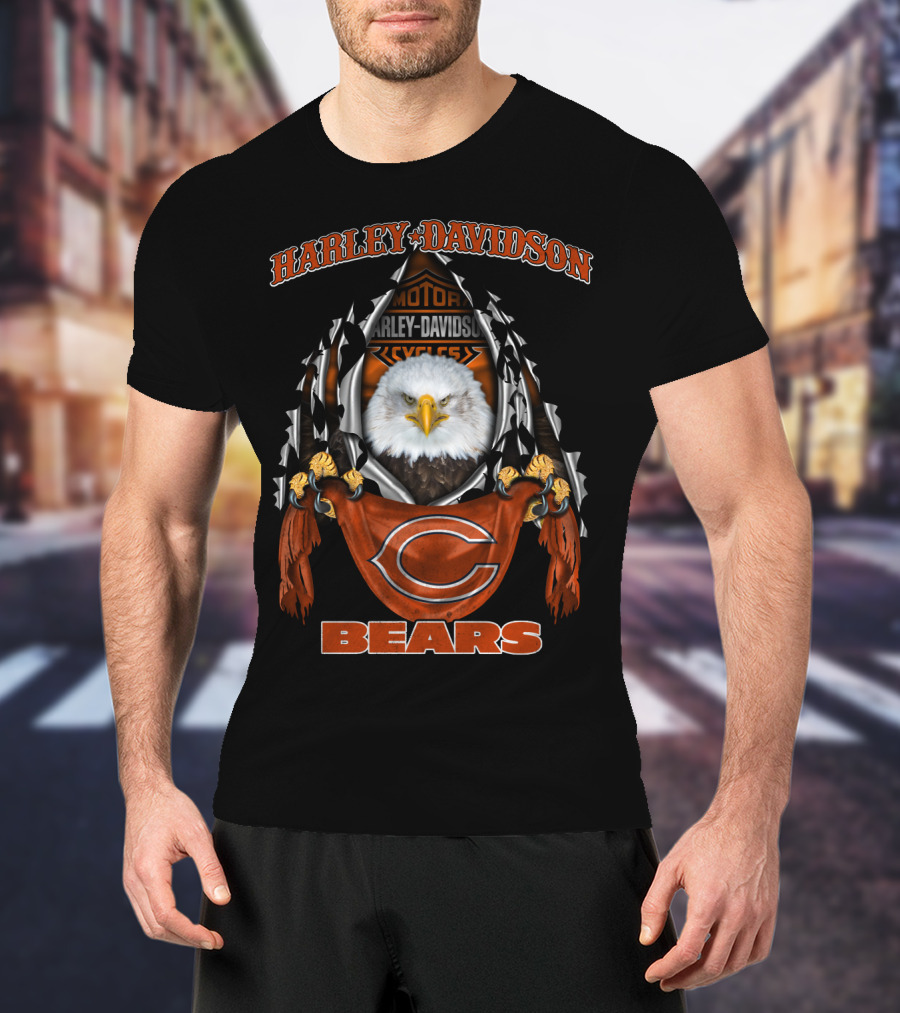 Harley Davidson Motor Cycles Bears T-Shirt