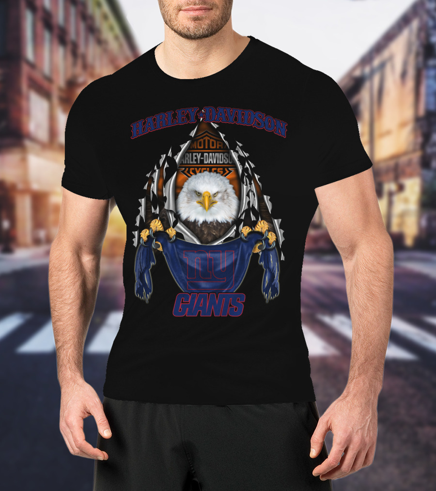 Harley Davidson Motorcycles Ny Giants T-Shirt