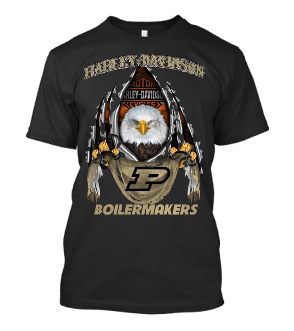 Harley Davidson Boilermakers Purdue P Eagle T-Shirt