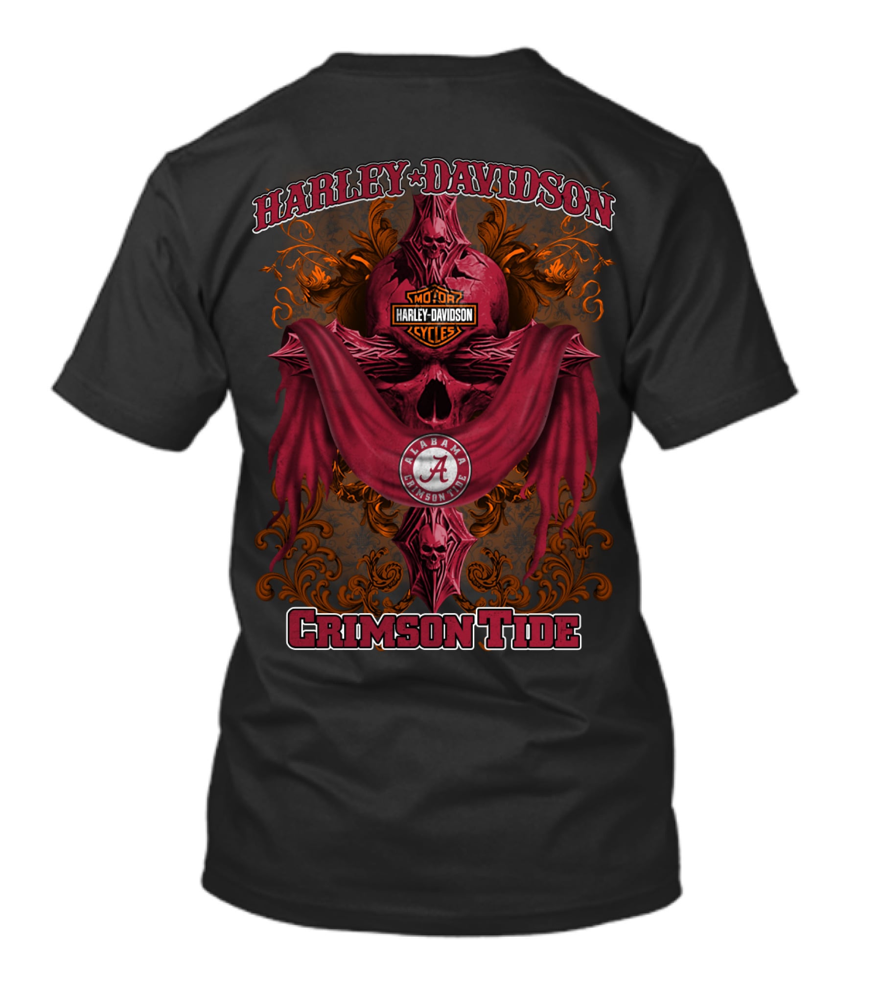 Harley Davidson Alabama Crimson Tide Motorcycles Ncaa 84 T-Shirt