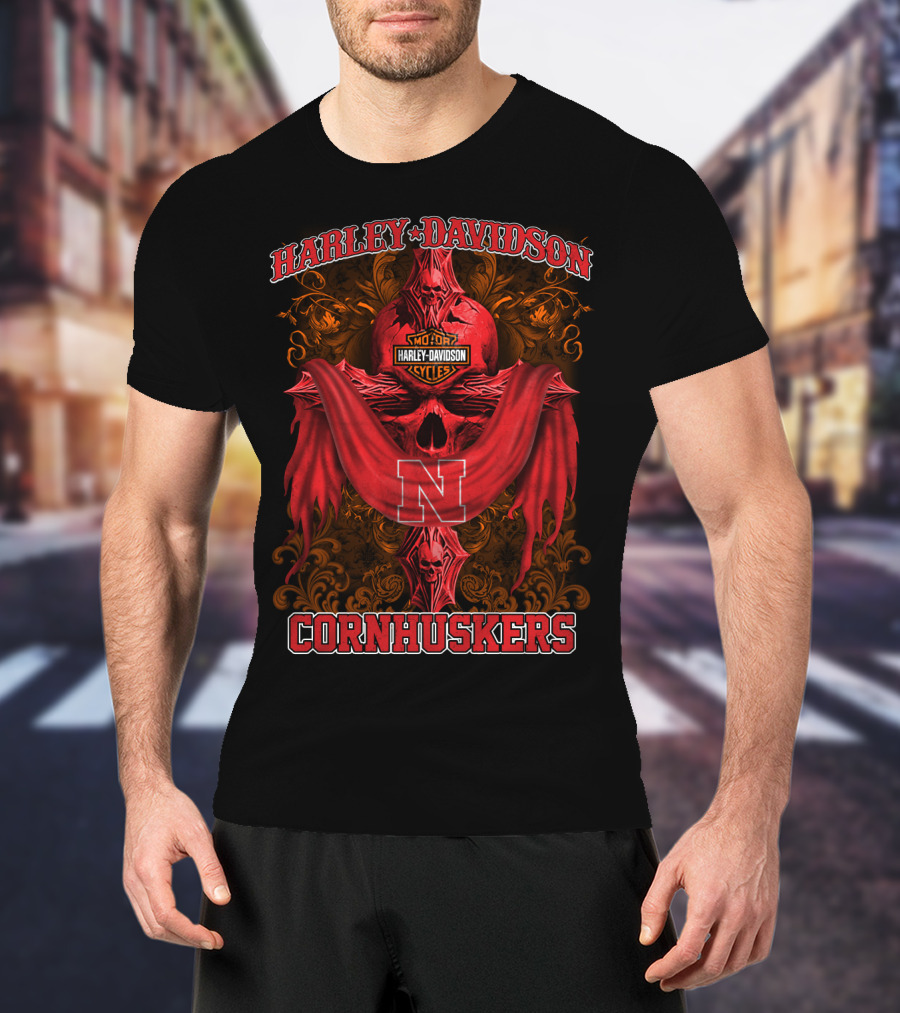 Harley Davidson Cornhuskers Nebraska Motorcycles N T-Shirt
