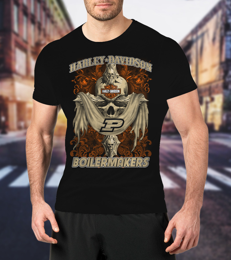 Harley Davidson Motorcycles Boilermakers Purdue T-Shirt