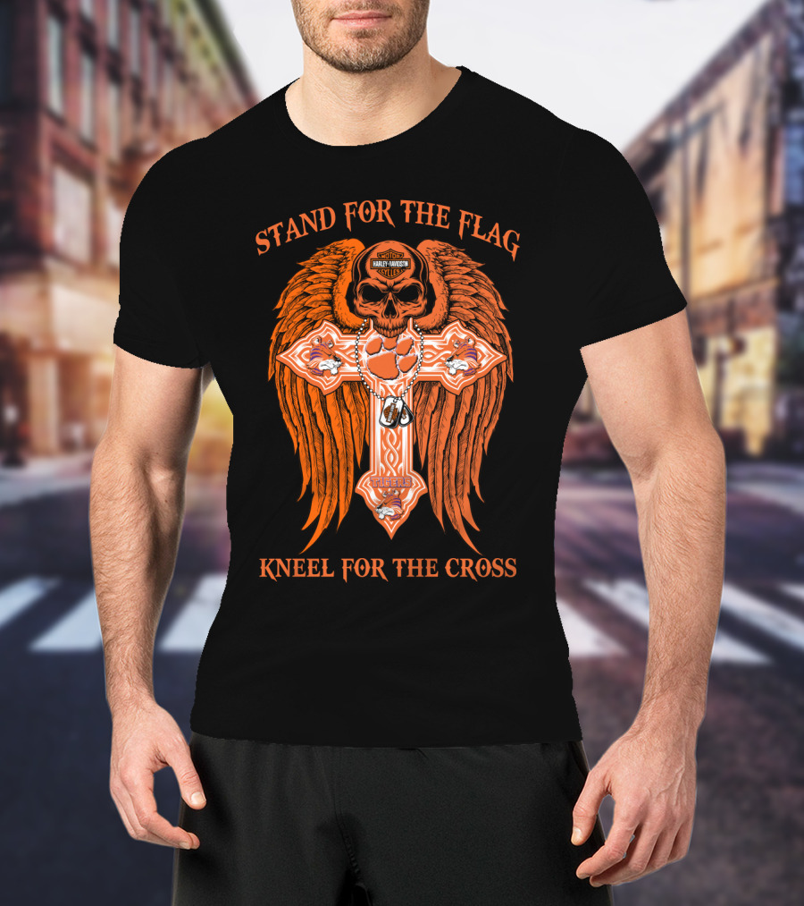 Stand For The Flag Kneel For The Cross Clemson Tigers T-Shirt