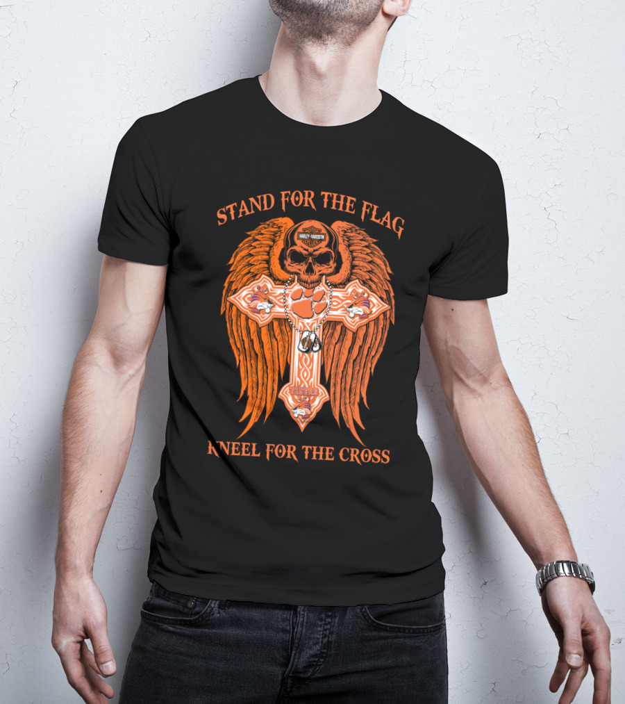 Stand For The Flag Kneel For The Cross Clemson Tigers T-Shirt