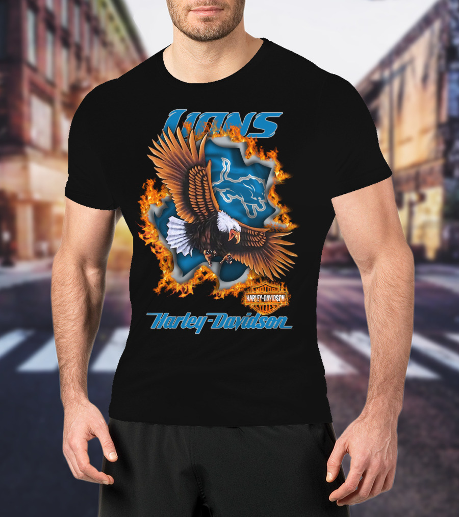 Lions Harley Davidson Nfl 84 Detroit Lions T-Shirt