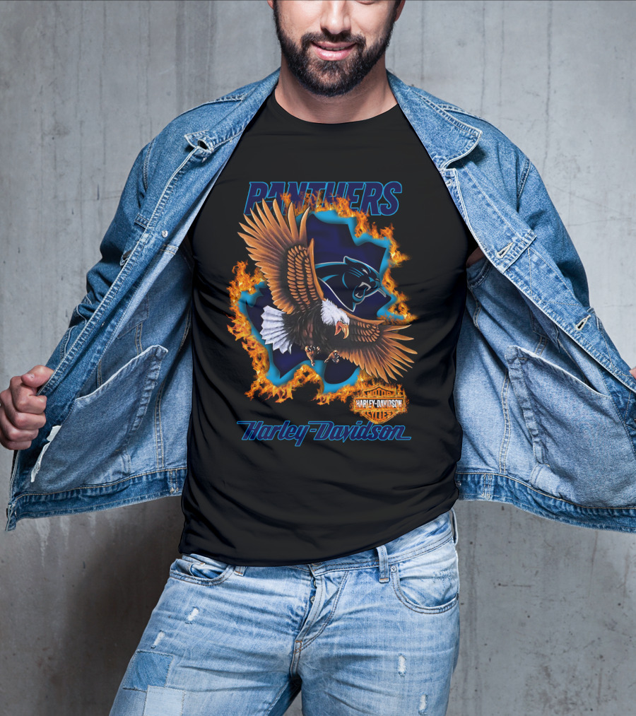 Panthers Harley Davidson Nfl 84 Carolina Eagles T-Shirt