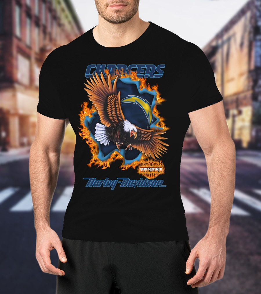 Chargers Harley Davidson Nfl Los Angeles 84 T-Shirt