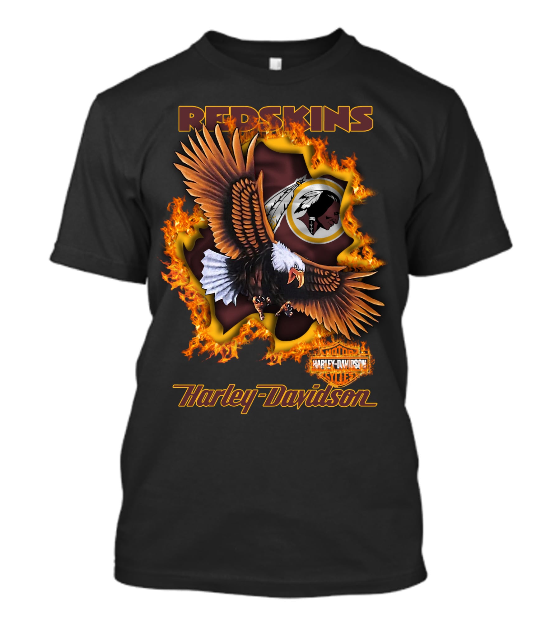 Redskins Eagle Harley Davidson Nfl 84 Washington T-Shirt