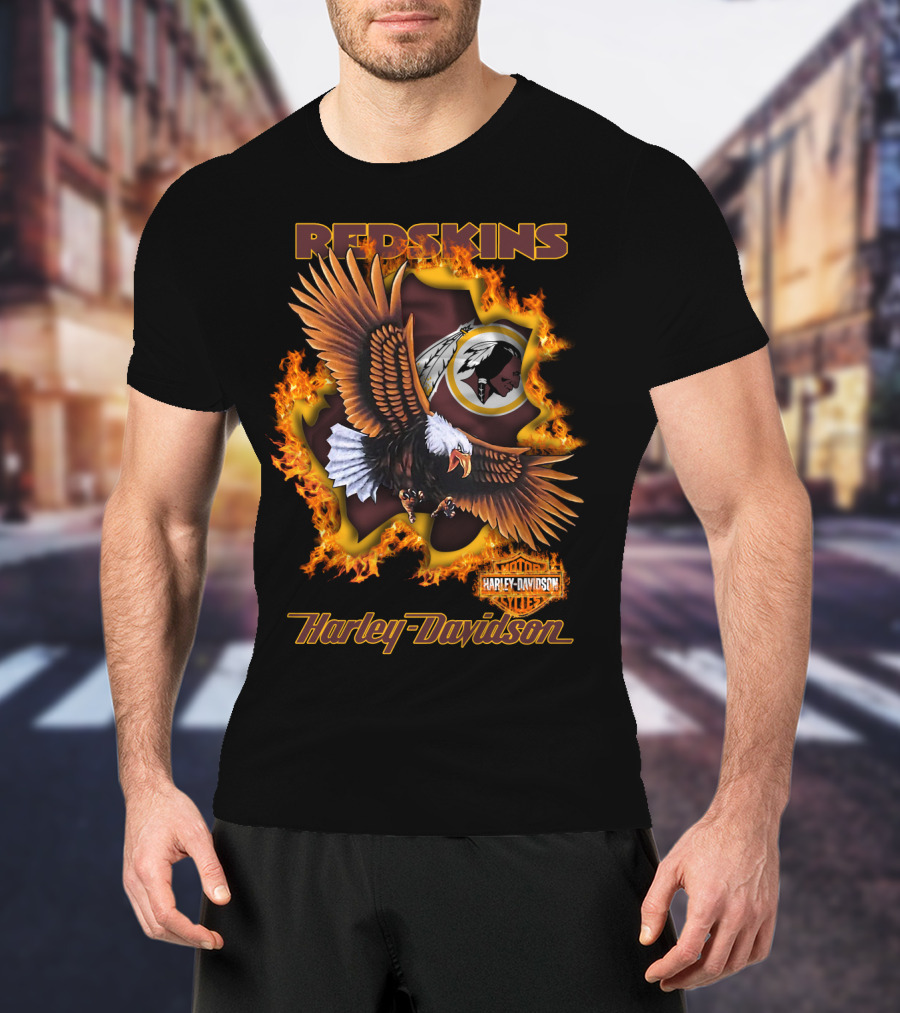Redskins Eagle Harley Davidson Nfl 84 Washington T-Shirt