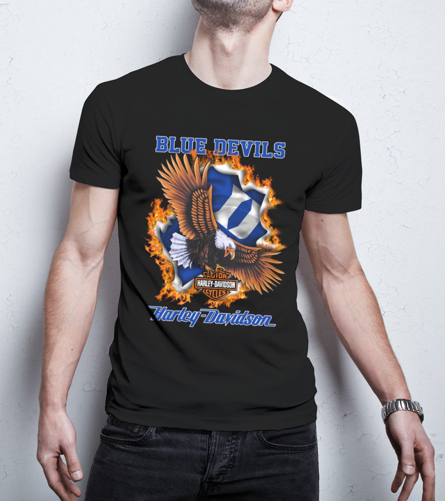 Blue Devils Harley Davidson Ncaa Duke 04.08 T-Shirt