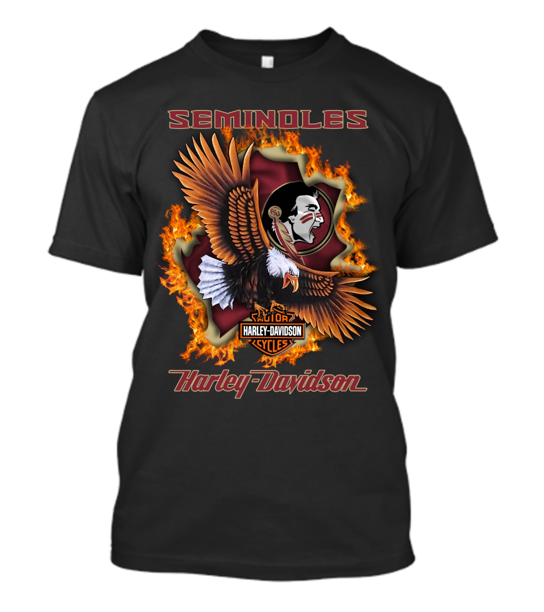 Seminoles Harley Davidson Cycles Florida State Ncaa 04.08 T-Shirt