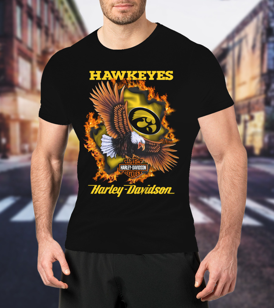 Hawkeyes Harley Davidson Cycles Hd Ncaa 04.08 Iowa Hawkeyes T-Shirt