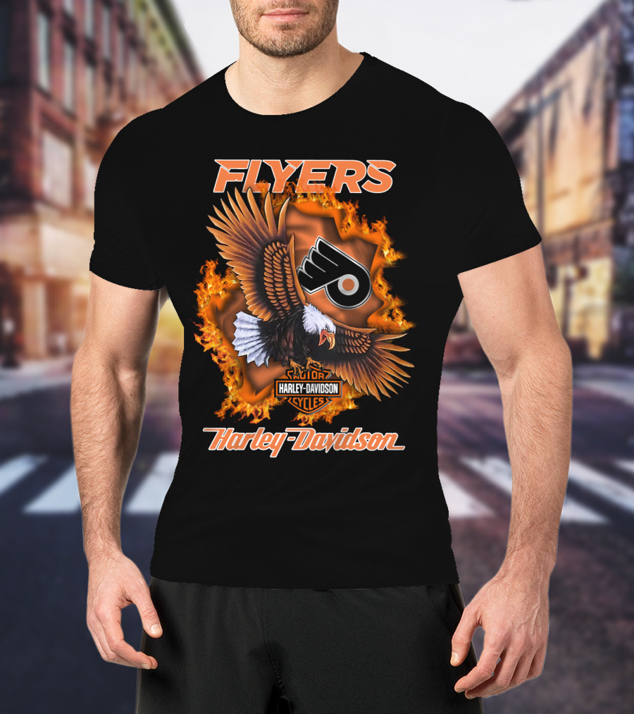 Flyers Harley Davidson Philadelphia Flyers Nhl 1204 T-Shirt
