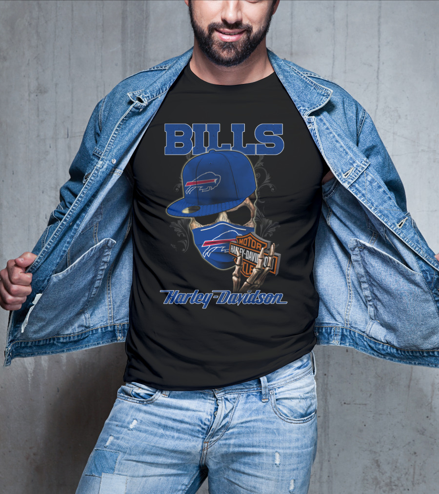 Bills Harley Davidson Nfl Buffalo Bills Harley Davidson Motorcycles T-Shirt