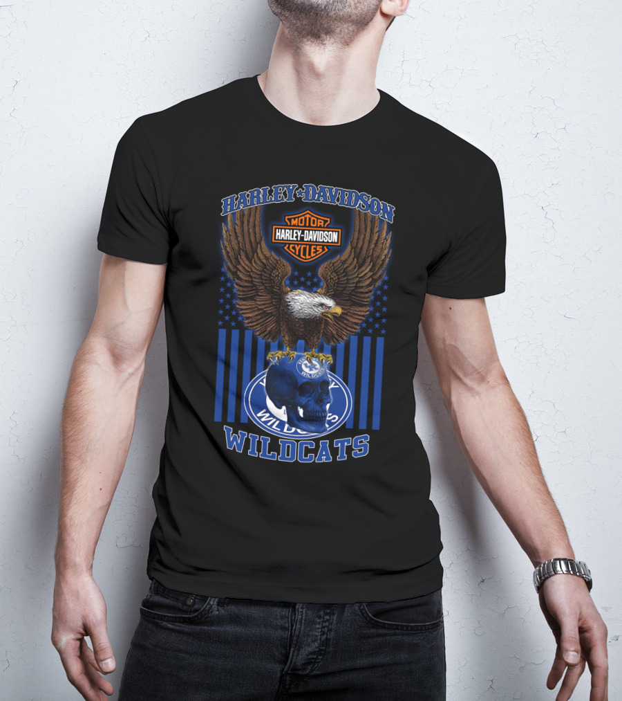 Harley Davidson Motor Cycles Eagle Wildcats T-Shirt