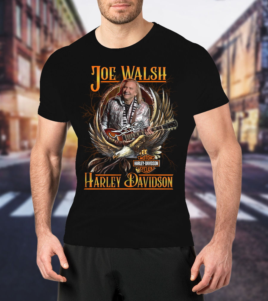 Joe Walsh Harley Davidson Motor Cycles Eagle T-Shirt