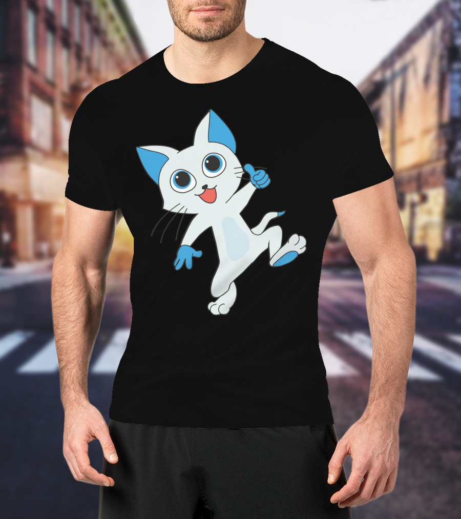Fairy Tail Happy Cat Playful Dance T-Shirt