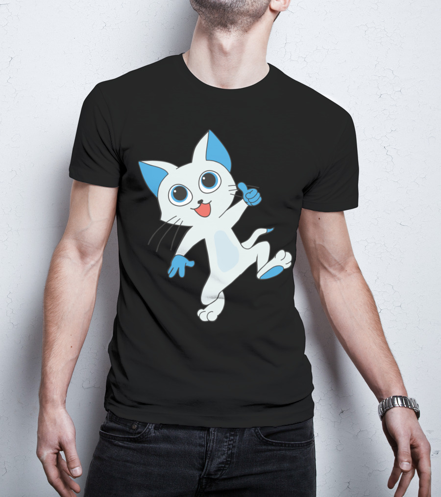 Fairy Tail Happy Cat Playful Dance T-Shirt