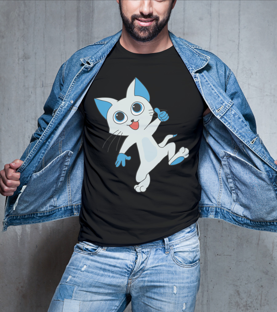 Fairy Tail Happy Cat Playful Dance T-Shirt