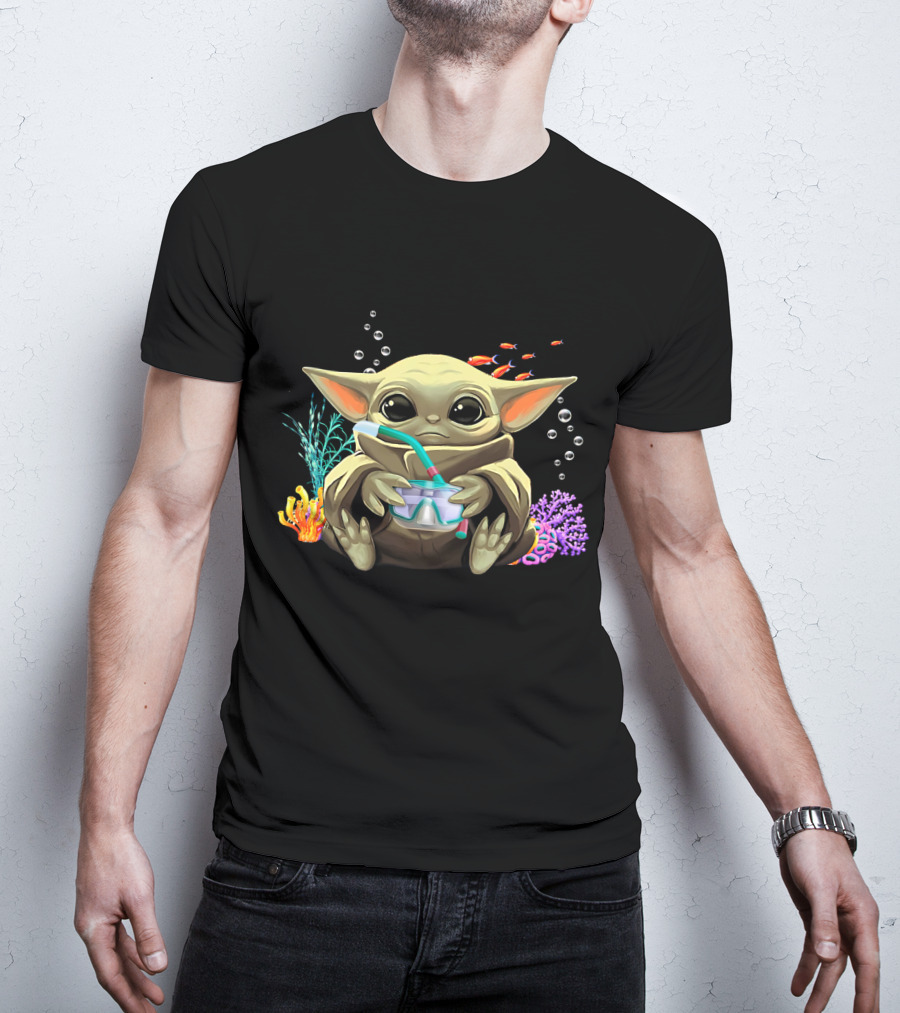 Yoda Scuba Diving Cute Underwater Adventure T-Shirt