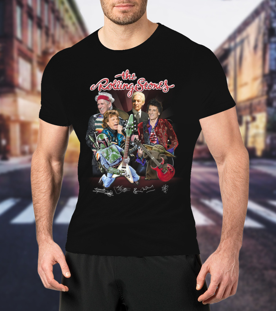 Band The Rolling Stones Star Wars Characters T-Shirt