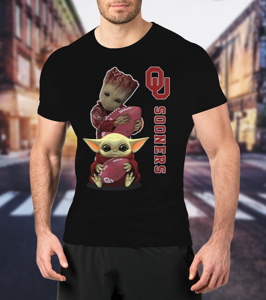 Ou Sooners Ncaa Football Groot Baby Yoda T-Shirt