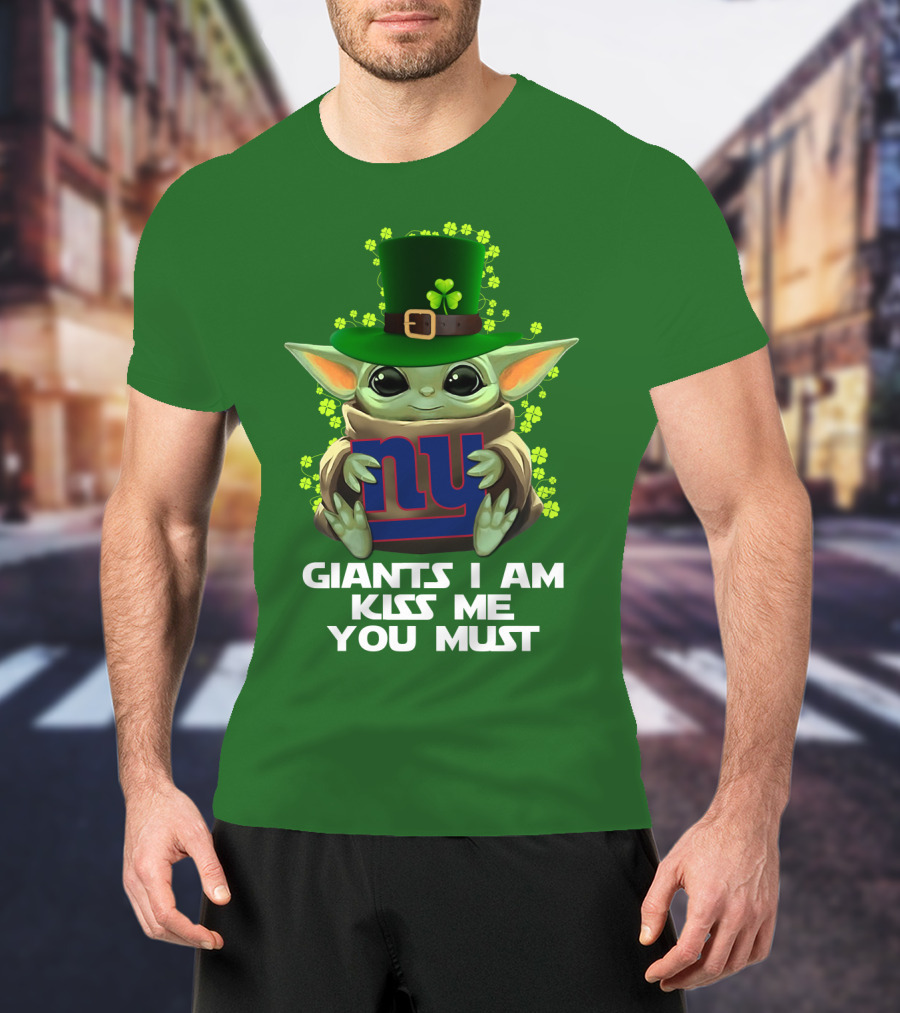 Giants I Am Kiss Me You Must Nyg Shamrock Hat T-Shirt