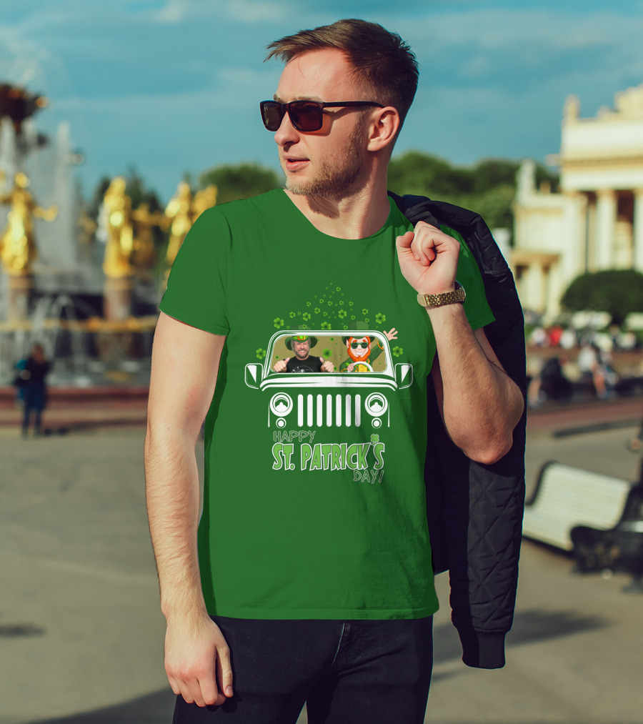 Happy St. Patrick's Day Jeep Ride With Sammy Hagar And Leprechaun T-Shirt