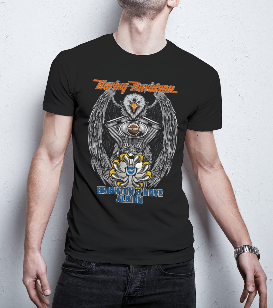 Harley Davidson Eagle Engine Brighton & Hove Albion T-Shirt