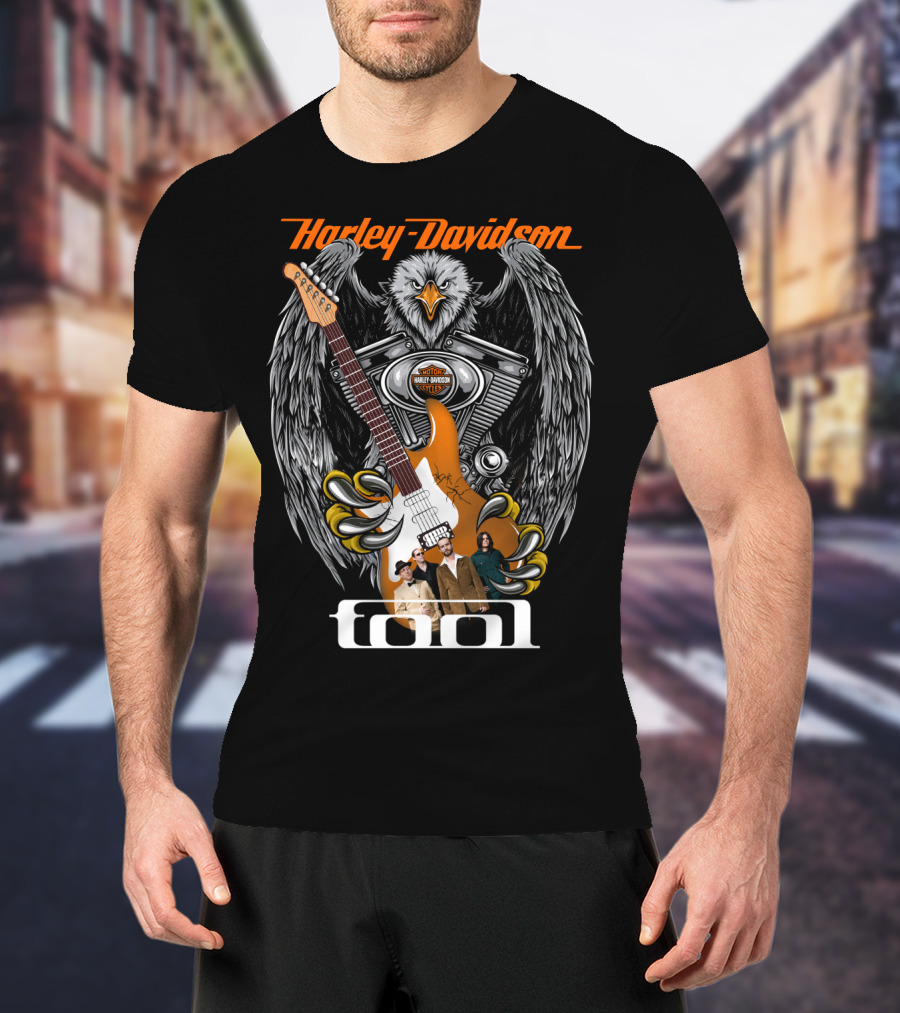 Harley Davidson Eagle Guitar Tool Band 53 T-Shirt
