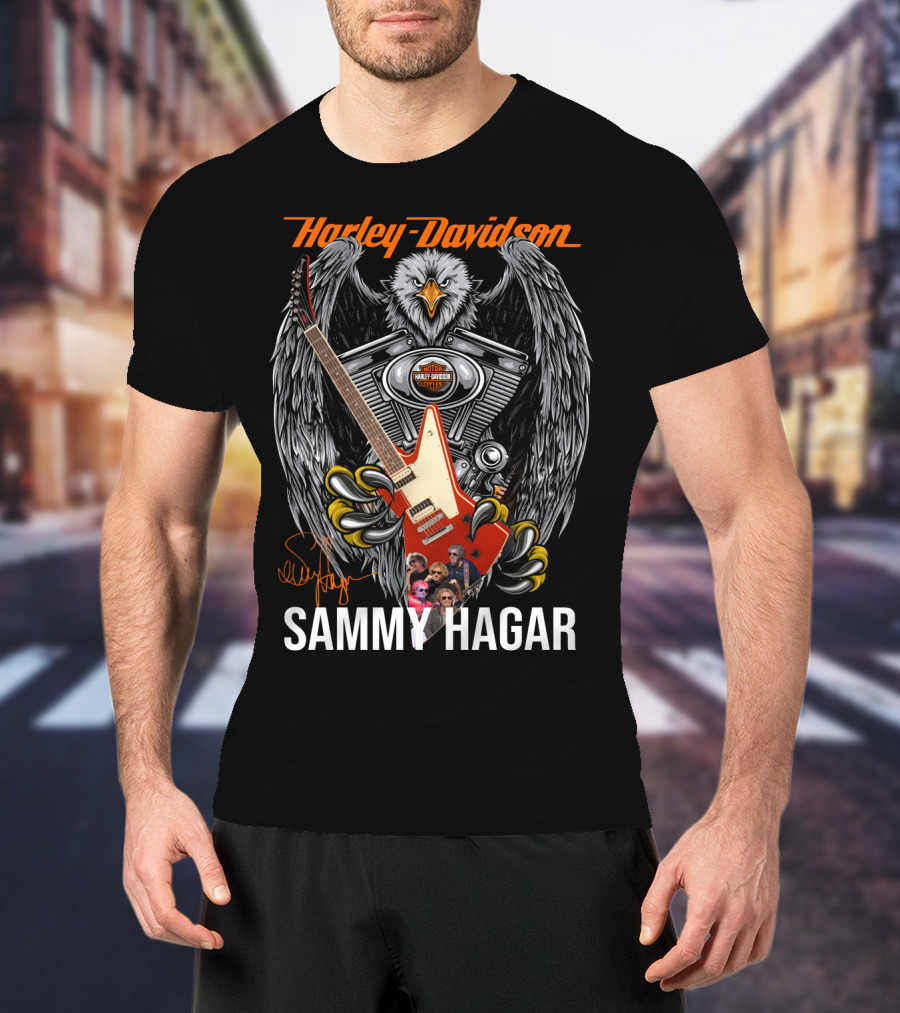 Harley Davidson Sammy Hagar 46 Eagle Guitar T-Shirt
