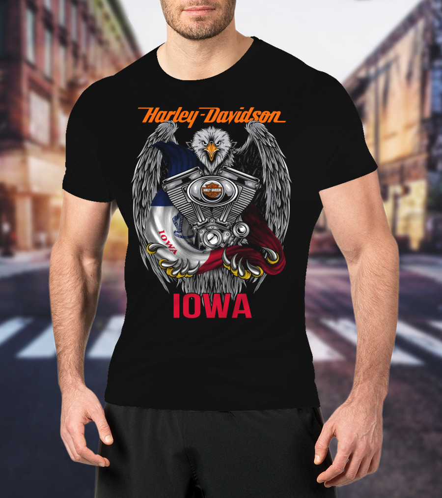 Harley Davidson Iowa Eagle Engine T-Shirt