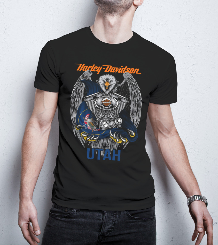 Harley Davidson Utah Eagle Engine T-Shirt