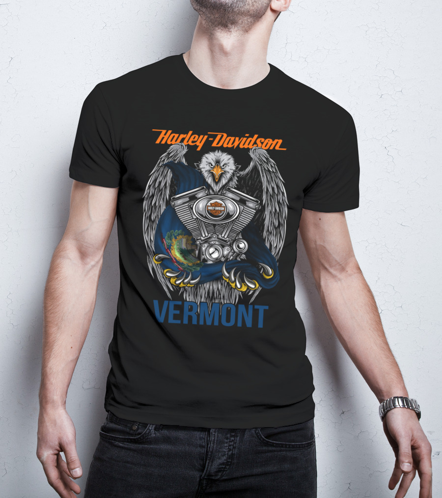 Harley Davidson Vermont Eagle Engine T-Shirt