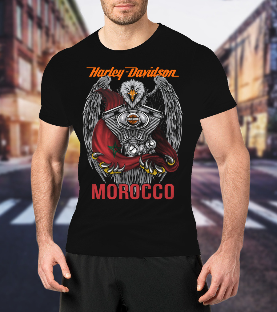 Harley Davidson Morocco Eagle Engine T-Shirt